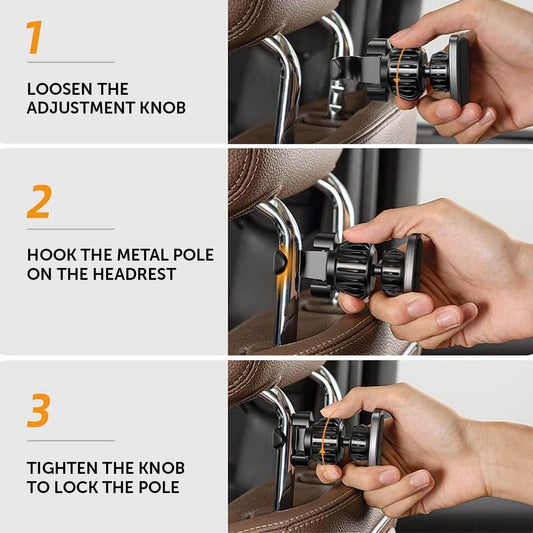 Magnetic Car Headrest Phone Holder for Car Backseat