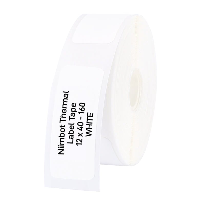 NIIMBOT D11/D110/D101/H1S Thermal Label 12x40mm – 160 Labels Per Roll – White