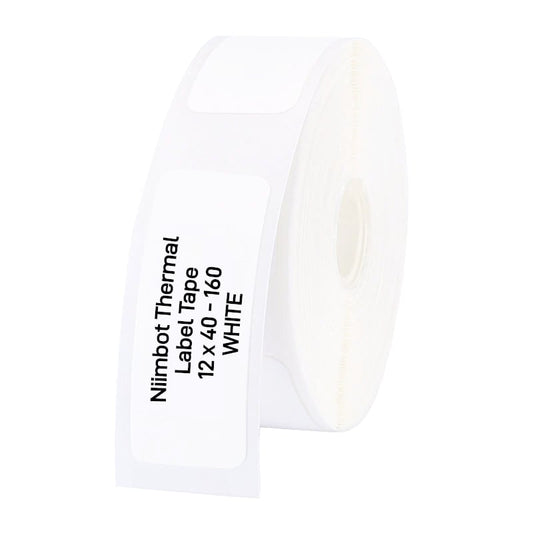 NIIMBOT D11/D110/D101/H1S Thermal Label 12x40mm – 160 Labels Per Roll – White
