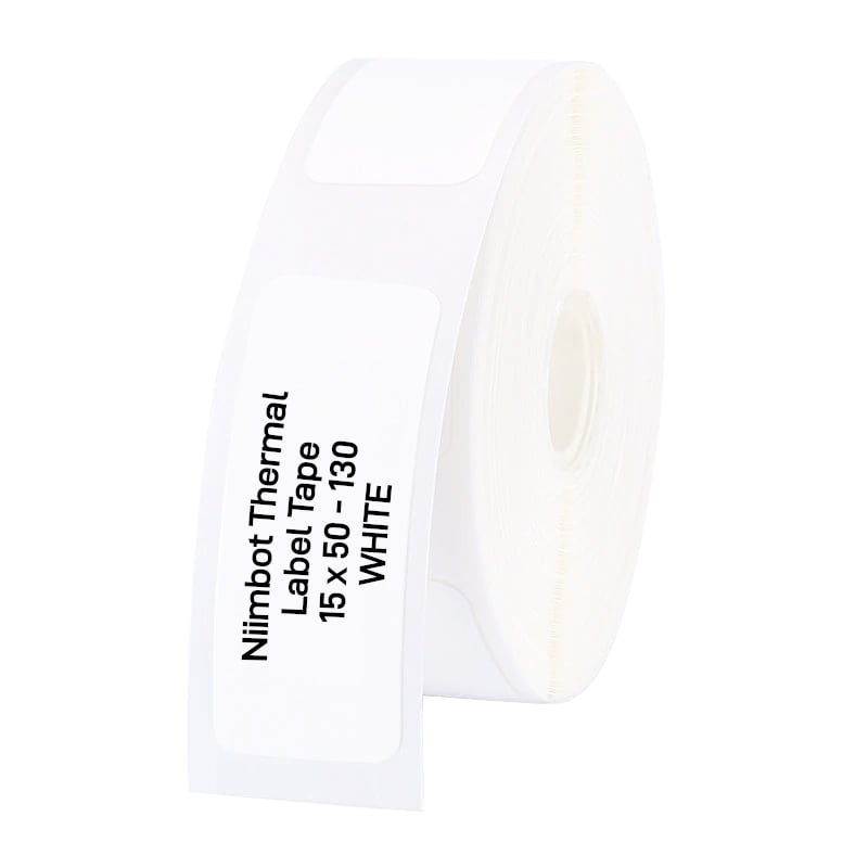 NIIMBOT D11/D110/D101/H1S Thermal Label 15x50mm – 130 Labels Per Roll – White