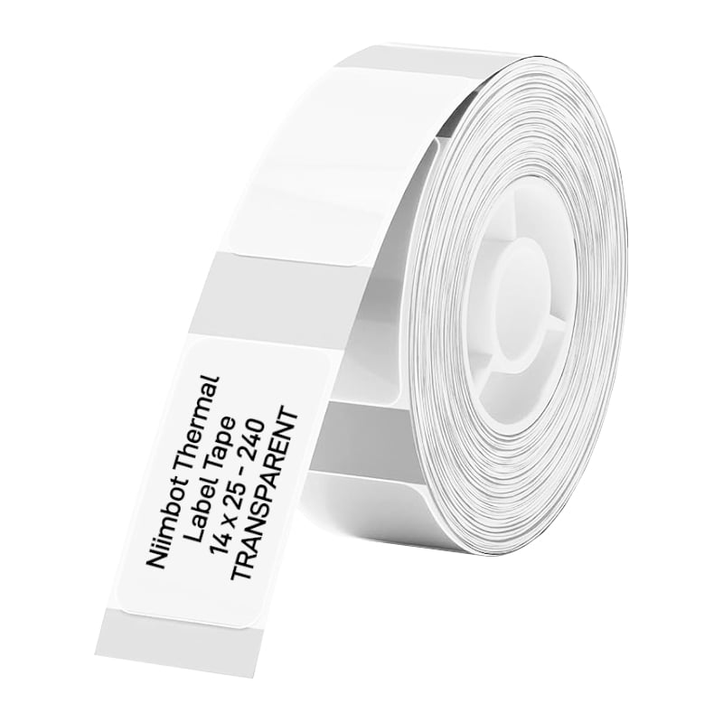NIIMBOT D11/D110/D101/H1S Thermal Label 14x25mm – 240 Labels Per Roll – Transparent